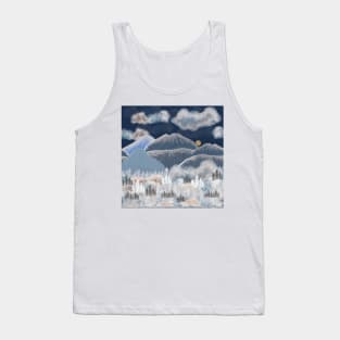 Mountain snow winter scene Tank Top